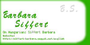barbara siffert business card
